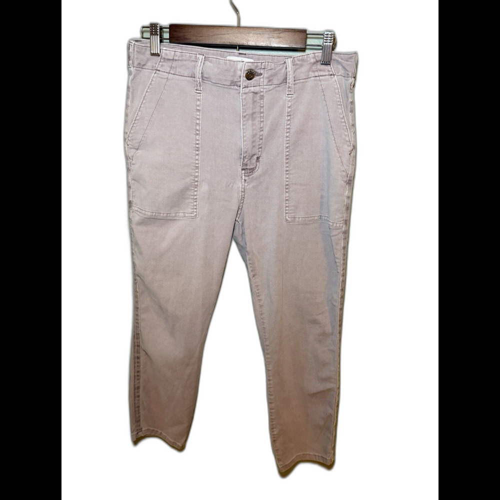 Pistola Women’s Beige Twill Skinny Pants -Size 30 Slim Fit Button Fly Pockets